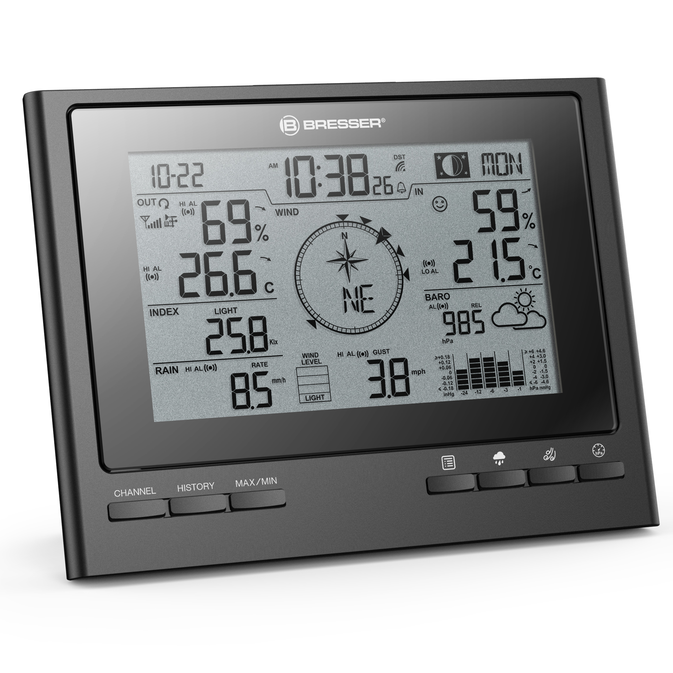 BRESSER 7in1 Exclusive Weather Station ClimateScout RC Weather
